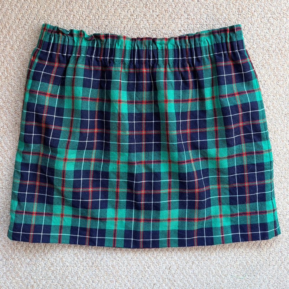 J.Crew Plaid Green and Blue Women's Skirt Size 8